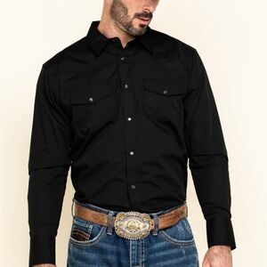 GIBSON MEN'S BASIC SOLID LONG SLEEVE PEARL SNAP WESTERN SHIRT